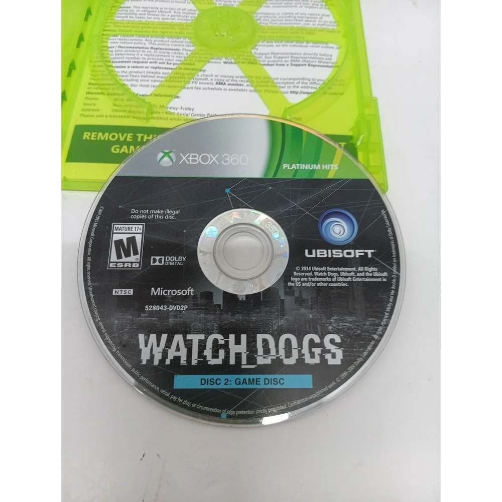 Watch Dogs (Microsoft Xbox 360, 2014)